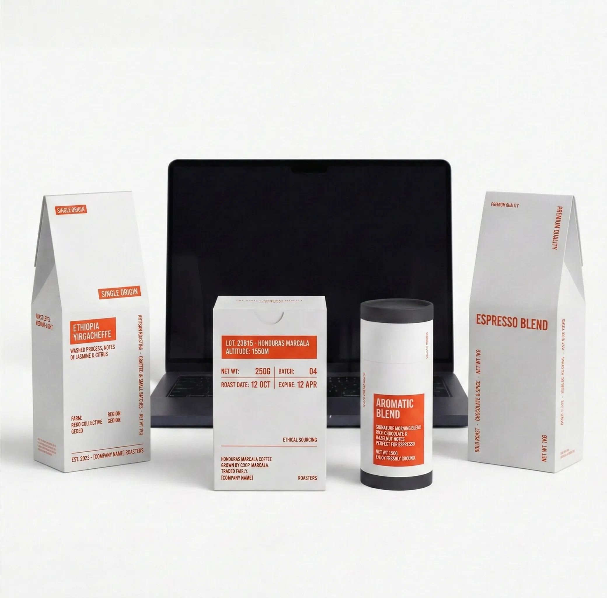 Custom 12oz coffee box with branded packaging