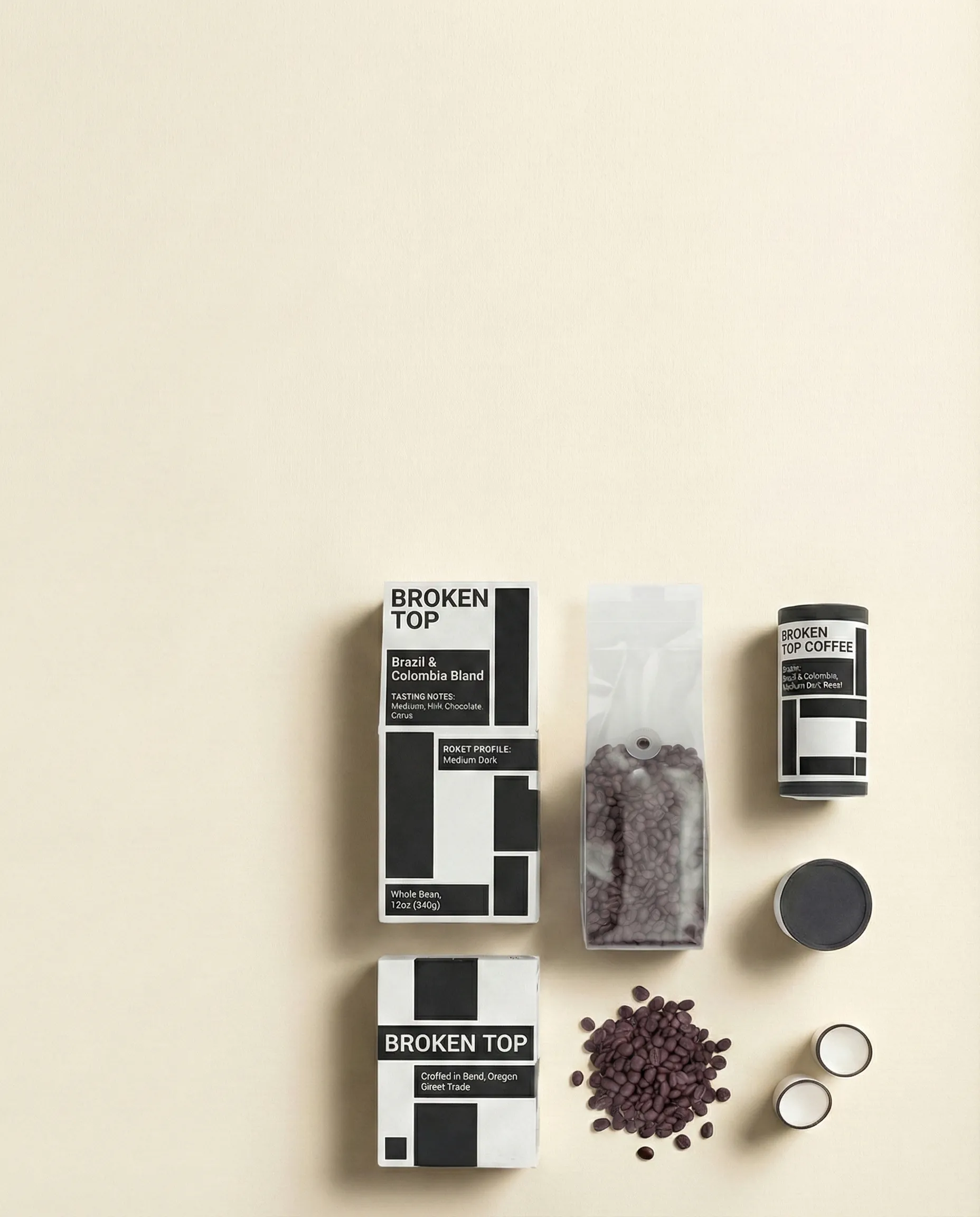 Custom coffee packaging lineup by Roastify